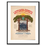 Lapland Express as a vintage illustration and poster from Historly – with white border without title
