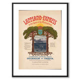 Lapland Express as a vintage illustration and poster from Historly – with white border without title