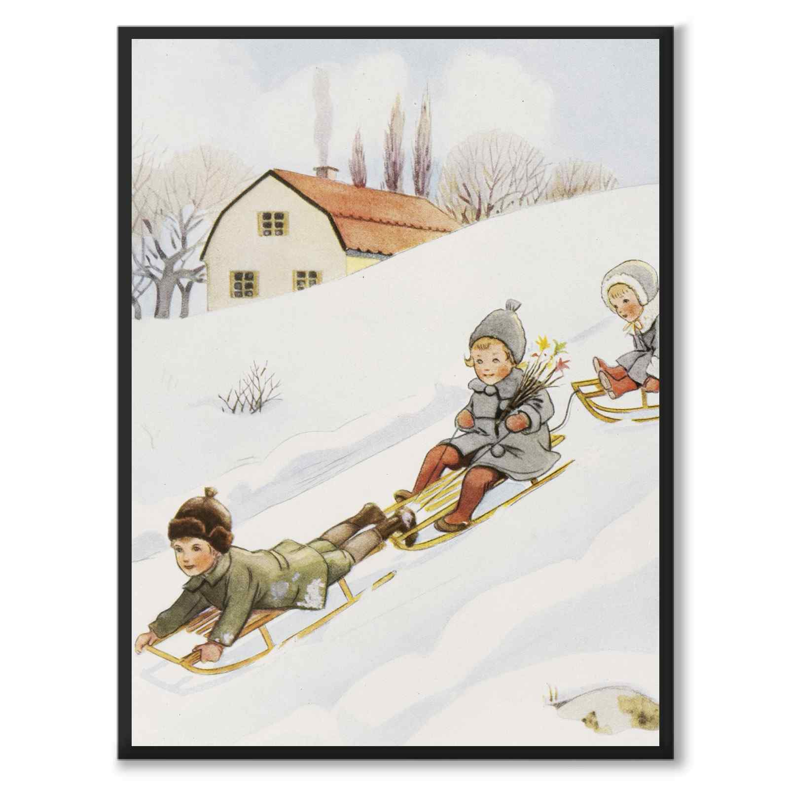 Februari som poster till barnrum från Historly – helbild utan vit kant – bild 4