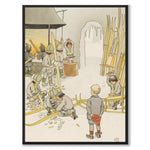 Olle's Ski Journey as a poster for a children's room from Historly – full image without white border – image 2