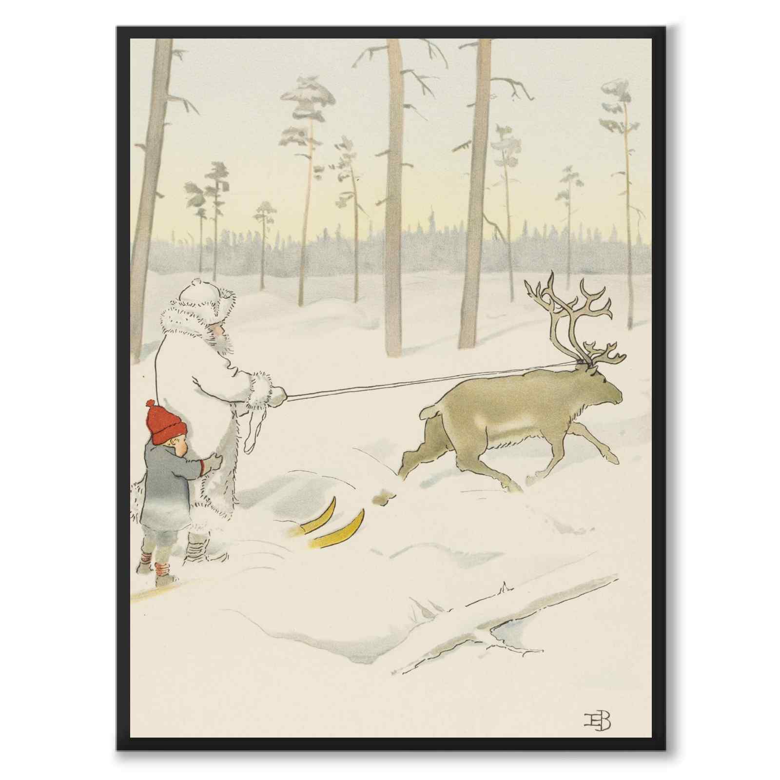 Olle’s Ski Journey as a poster with Norse mythology and folklore from Historly – full image without white border – image 3