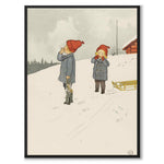 Olle's Ski Journey as a poster for a children's room from Historly – full image without white border – image 3