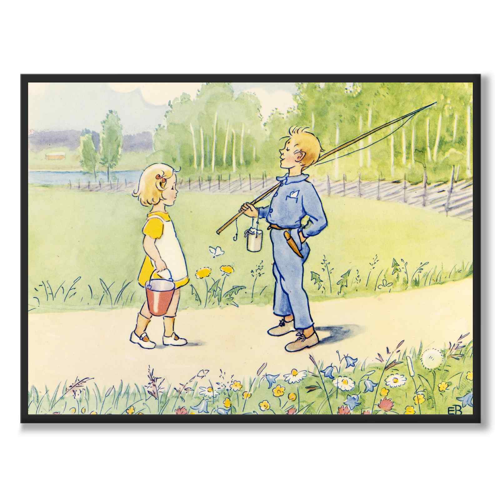 Diligent Annika as a poster for a children's room from Historly – full image without white border – image 2
