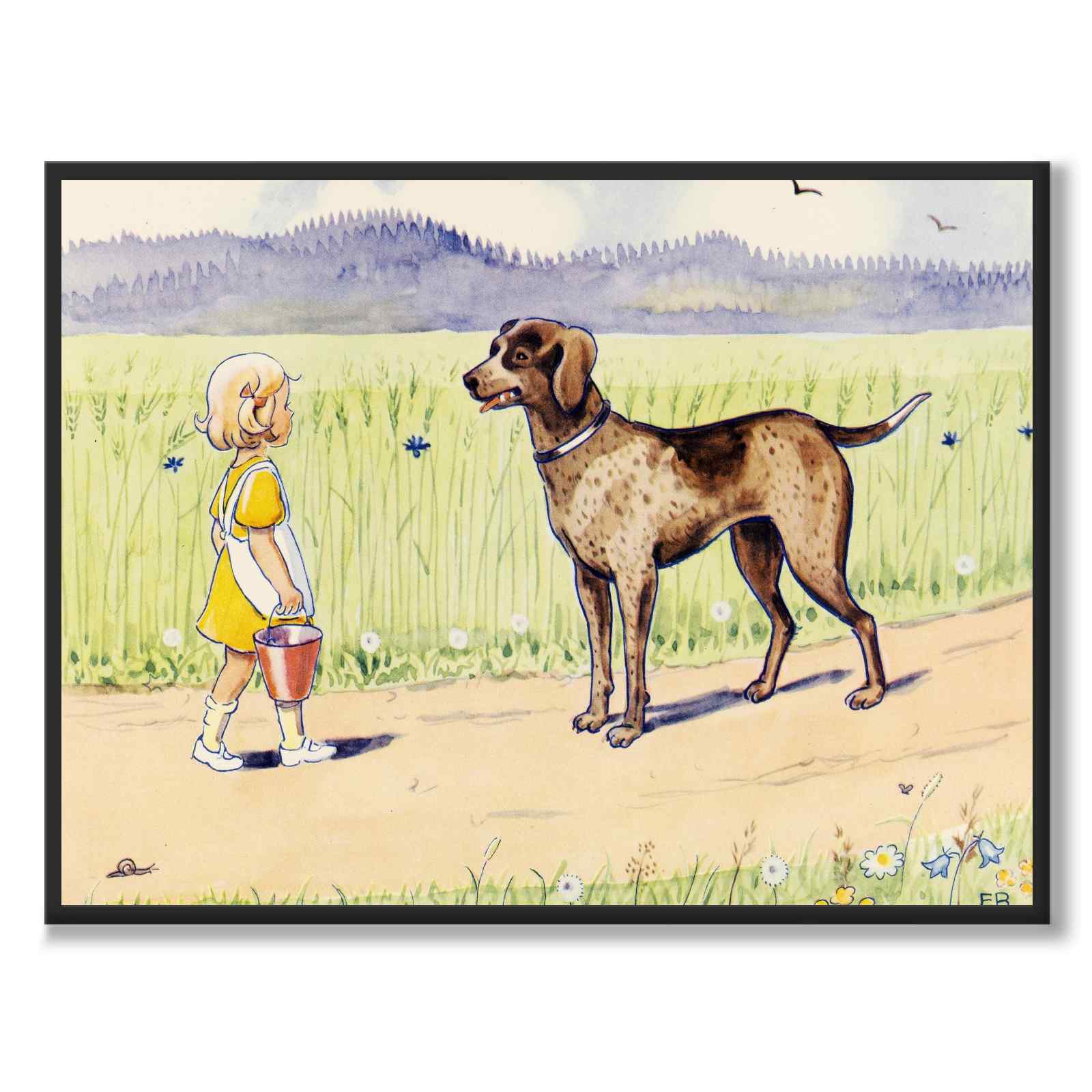 Duktiga Annika as a poster for a children’s room from Historly – full image without white border – image 2