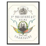 King Charles Champagne as a vintage illustration and poster from Historly – full image without white border