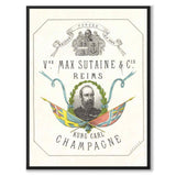 King Charles Champagne as a vintage illustration and poster from Historly – full image without white border