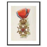 St. Olaf as a vintage illustration and poster from Historly – with white border without title