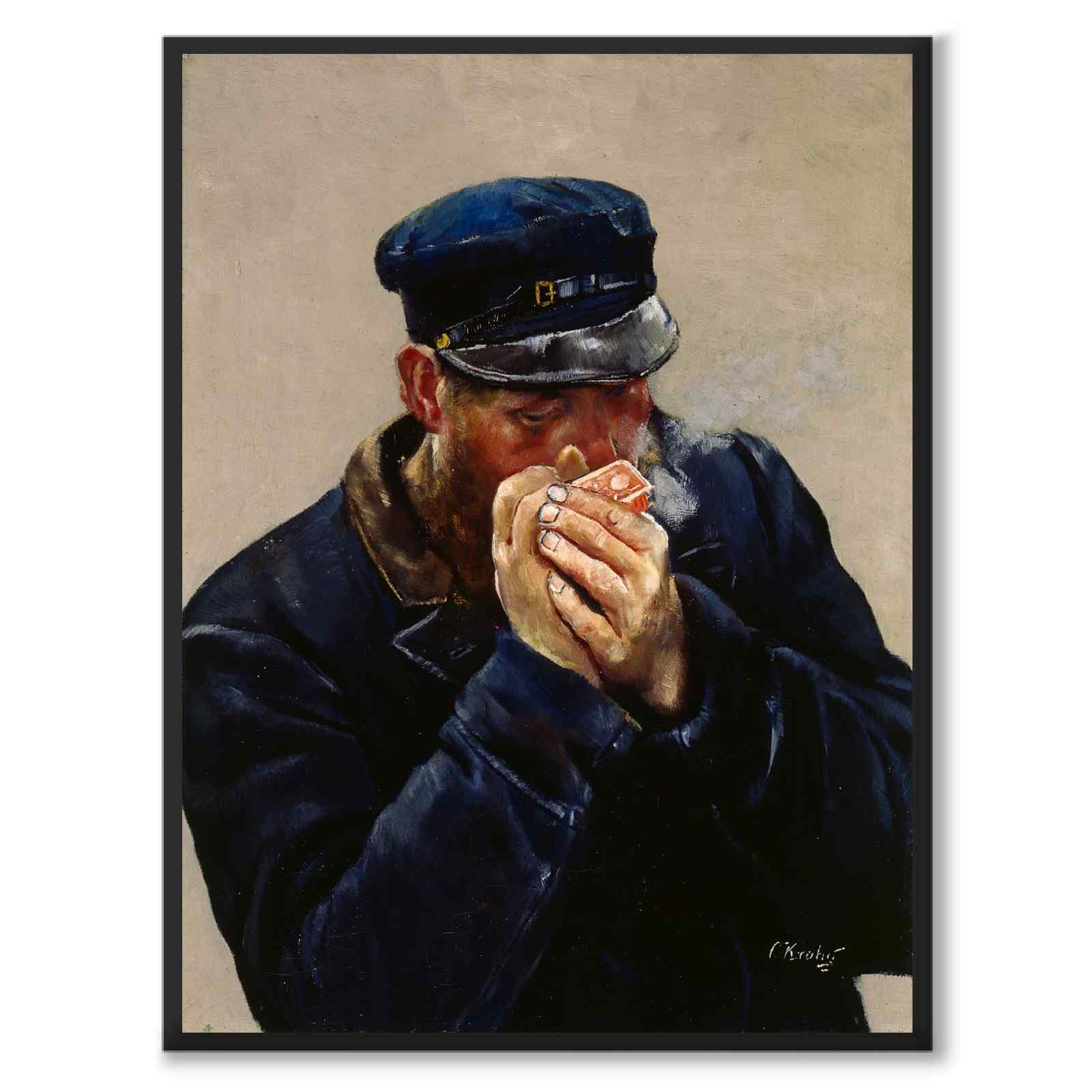 Losen tar seg en røyke as an art poster from Historly – full image without white border