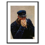 Losen tar seg en røyke as an art poster from Historly – with white border without title