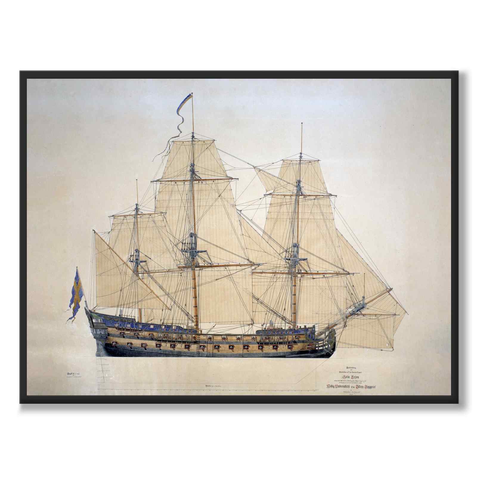 Ship of the Line by Jacob Hägg as an art poster from Historly – full image without white border