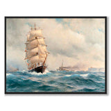 Three-Masted Barque by Jacob Hägg as an art poster from Historly – full image without white border