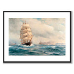 Three-Masted Barque by Jacob Hägg as an art poster from Historly – with white border without title