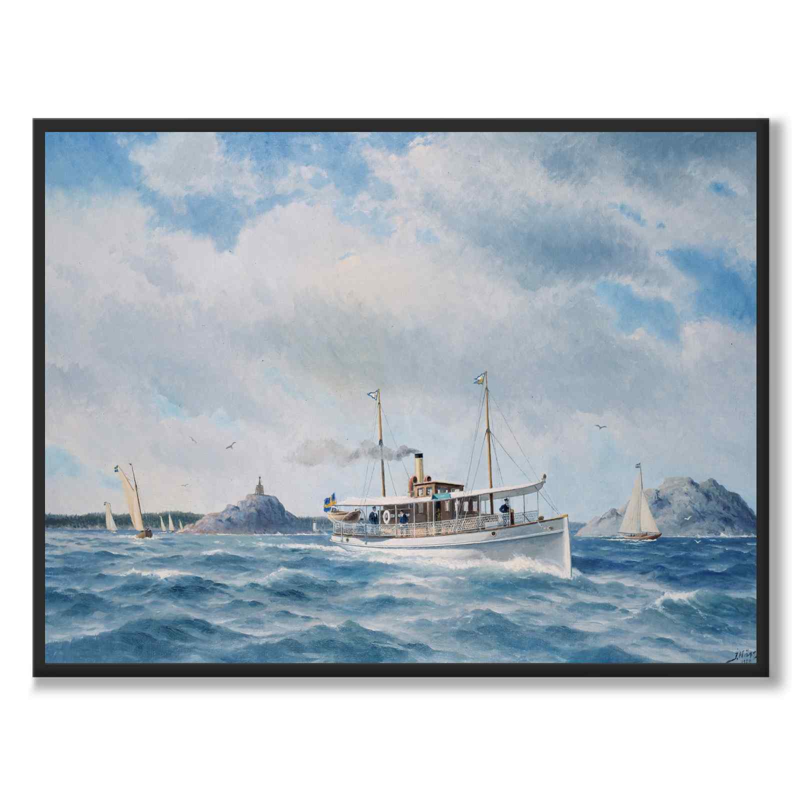 Steam Frigate Hunt by Jacob Hägg as an art poster from Historly – full image without white border