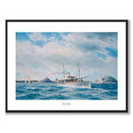 Steam Frigate Hunt by Jacob Hägg as an art poster from Historly – with white border and title