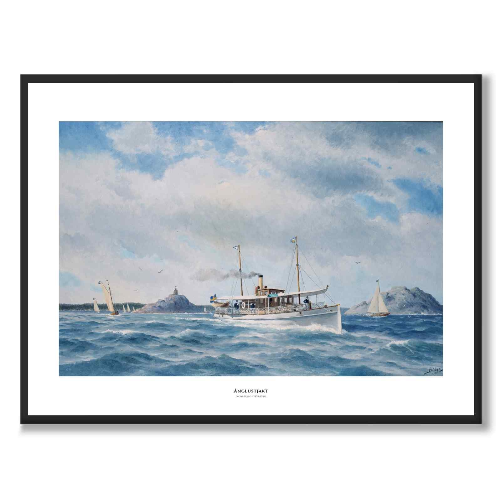 Steam Frigate Hunt by Jacob Hägg as an art poster from Historly – with white border and title