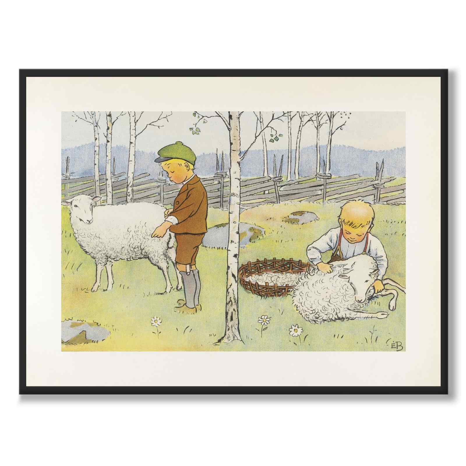 Pelle's New Clothes as a poster for a children's room from Historly – full image without white border