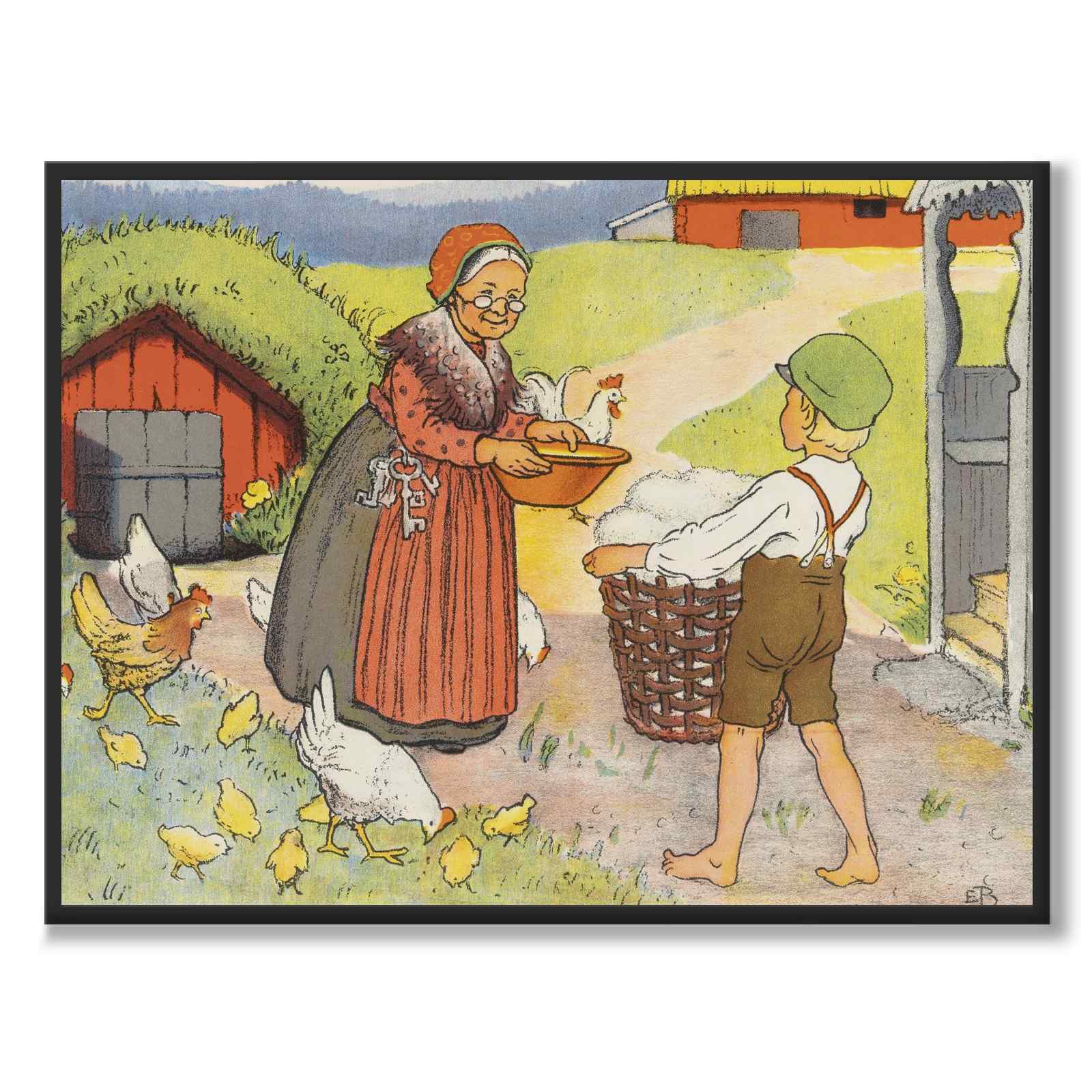 Pelles nya kläder som poster till barnrum från Historly – helbild utan vit kant – bild 3