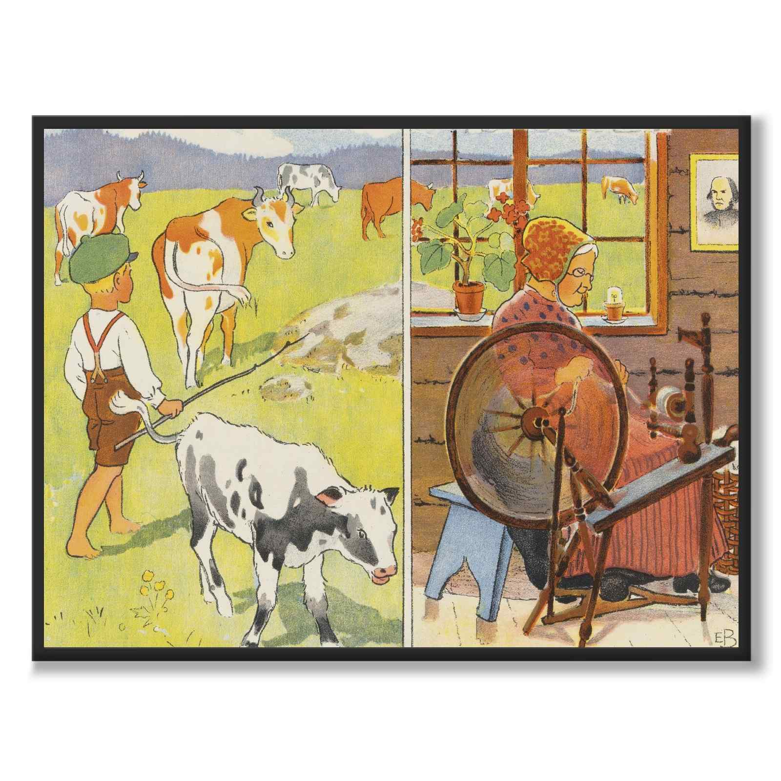 Pelle’s New Clothes as a poster for children’s rooms from Historly – full image without white border – image 3