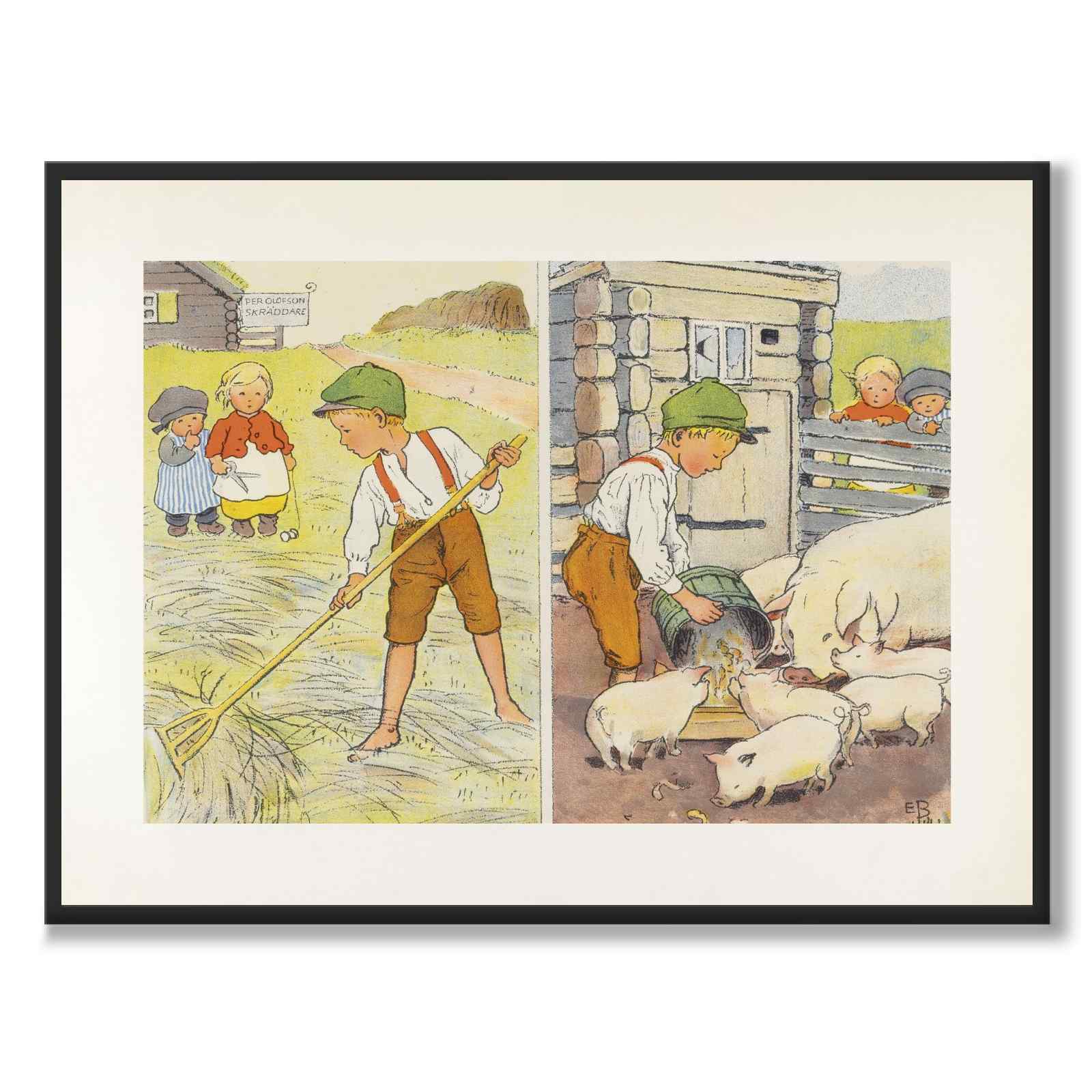 Pelles nya kläder som poster till barnrum från Historly – helbild utan vit kant