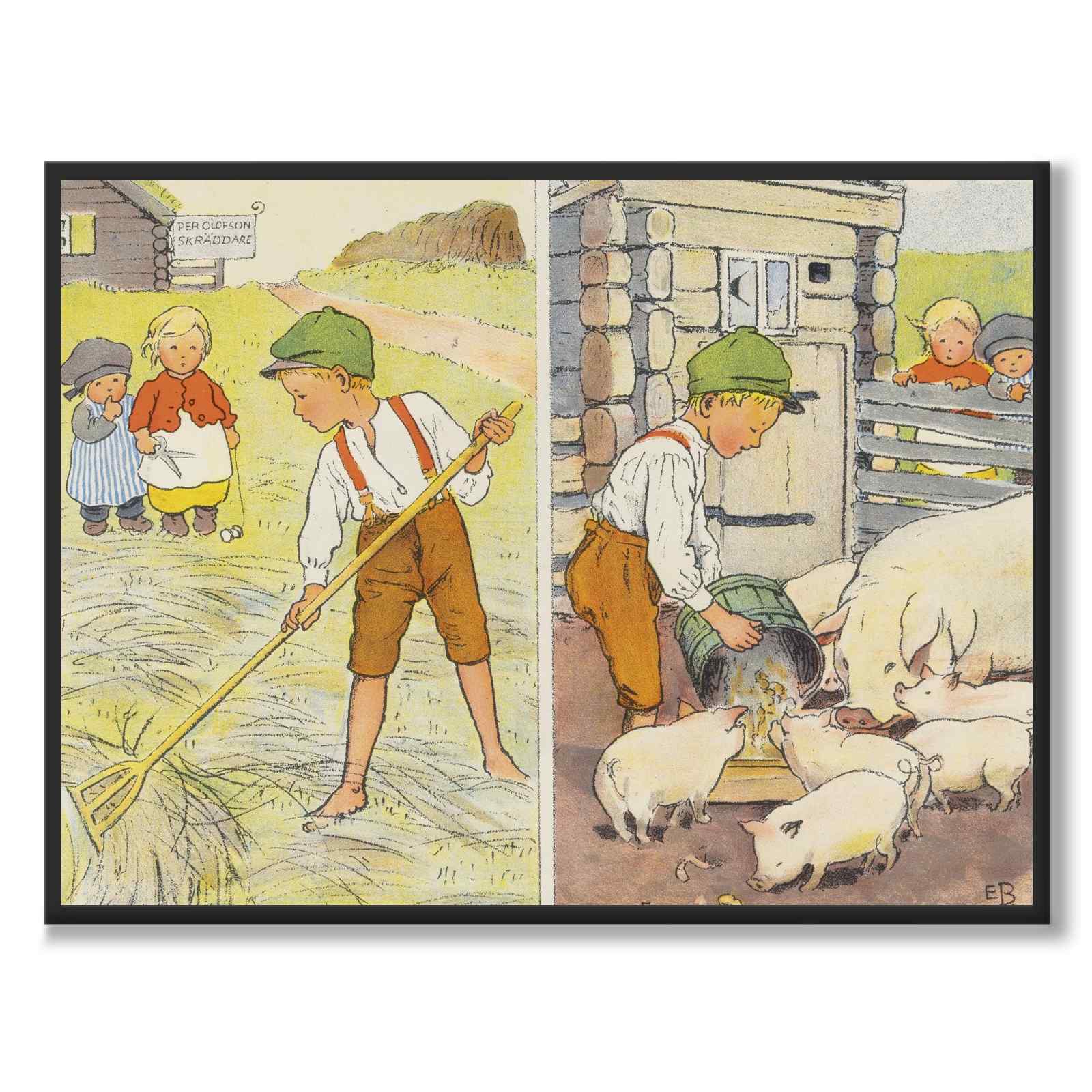 Pelles nya kläder som poster till barnrum från Historly – helbild utan vit kant – bild 3
