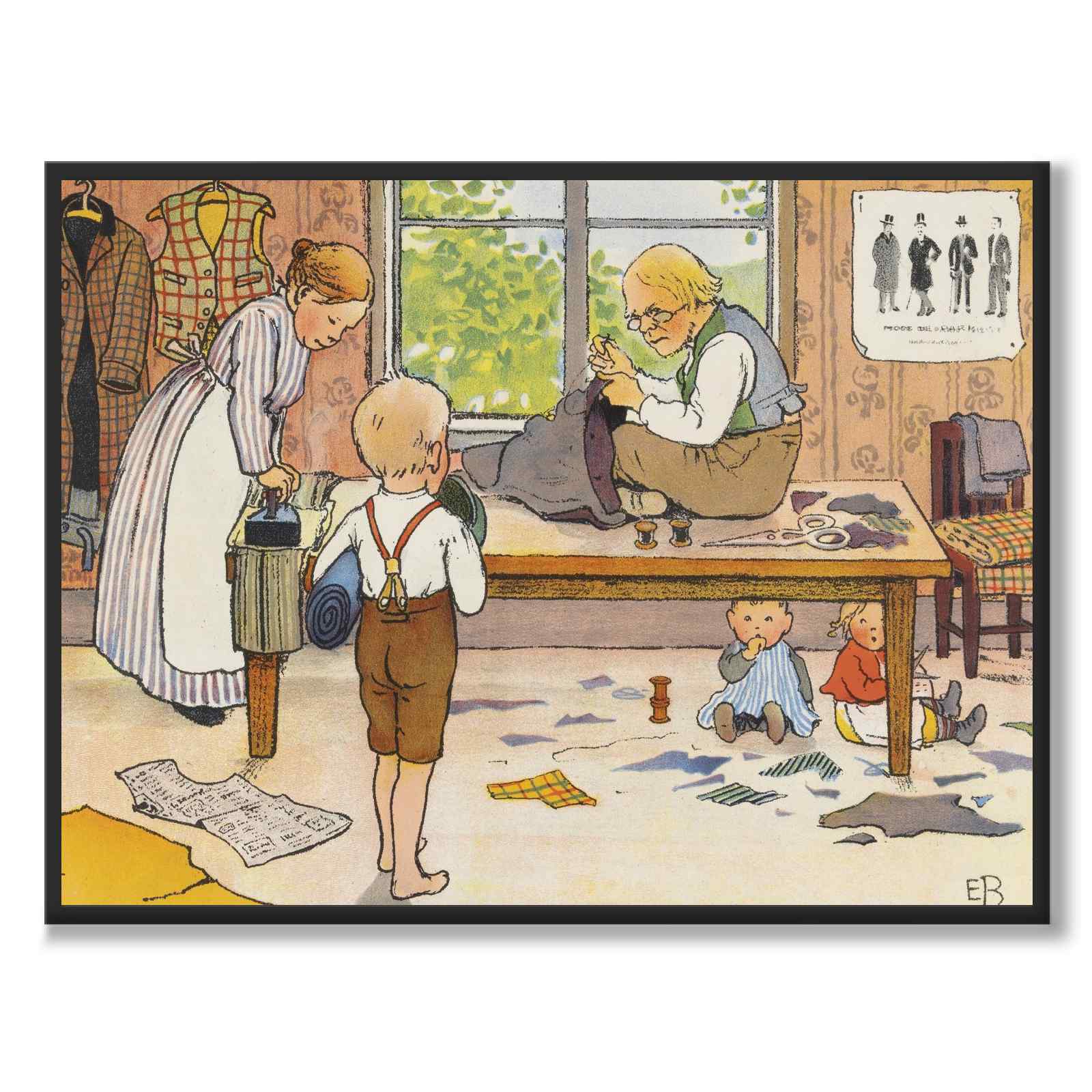 Pelle's New Clothes as a poster for a children's room from Historly – full image without white border – image 3