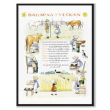 Days of the Week poster for the children's room from Historly – full bleed without white border