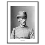 Fridtjof Nansen som historiskt fotografi och poster från Historly – med vit kant och titel