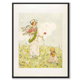 The Flower Festival in the Meadow as a poster for a children's room from Historly – full image without white border