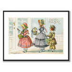 Happy Easter! by Jenny Nyström as a vintage illustration and poster from Historly – with white border without title