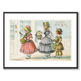 Happy Easter! by Jenny Nyström as a vintage illustration and poster from Historly – with white border without title