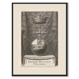 The coat of arms of Uppland as a vintage illustration and poster from Historly – full image without white border