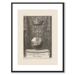 The coat of arms of Uppland as a vintage illustration and poster from Historly – with white border without title