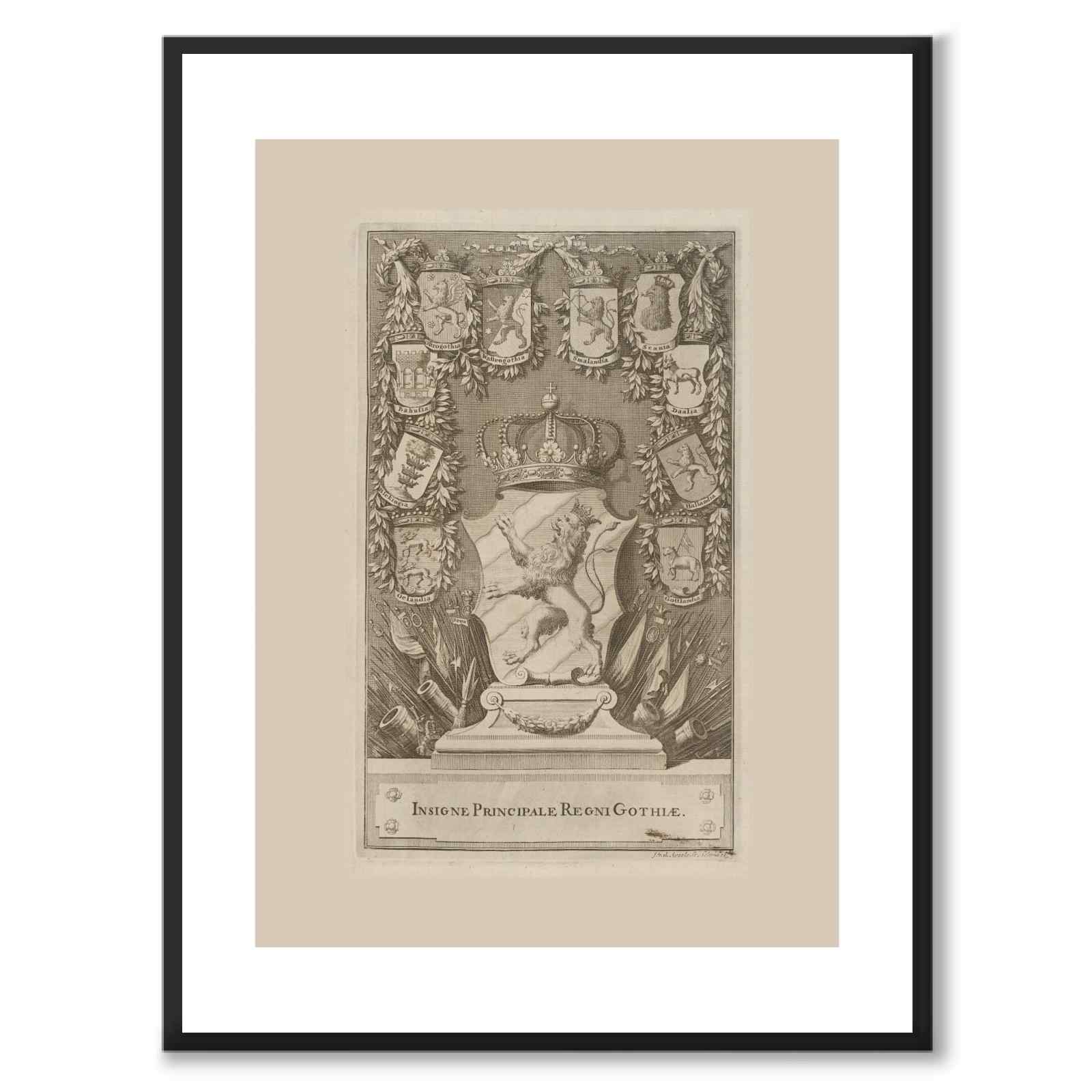 The Realm of the Goths as a vintage illustration and poster from Historly – with white border without title