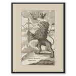 Smålands landskapsvapen som vintageillustration och poster från Historly – helbild utan vit kant