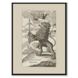 Smålands landskapsvapen som vintageillustration och poster från Historly – helbild utan vit kant