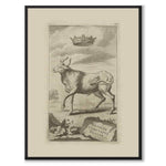 Dalarnas landskapsvapen som vintageillustration och poster från Historly – helbild utan vit kant