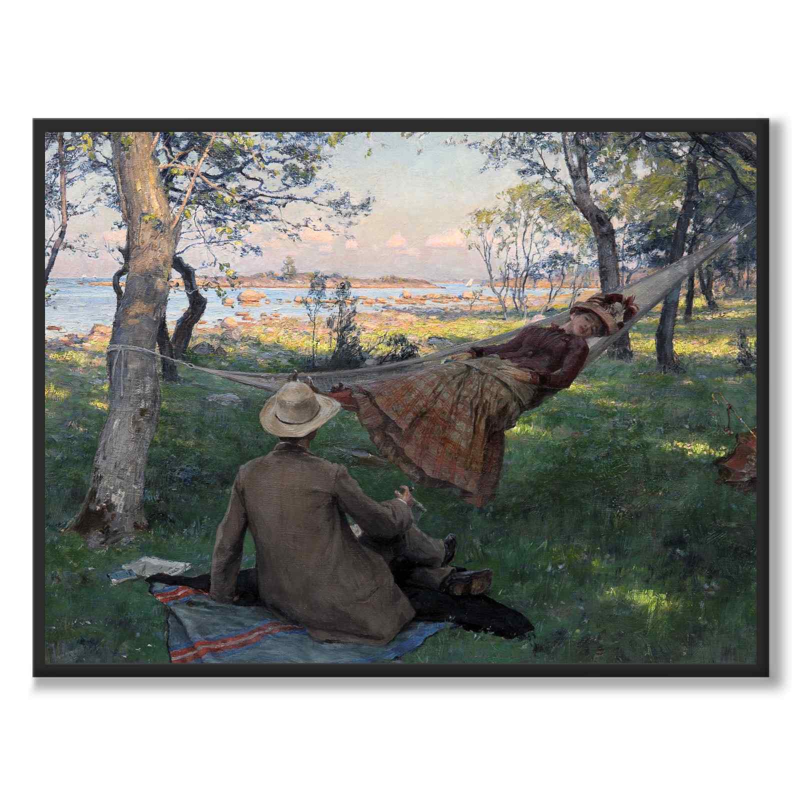 Sommarsiesta af Johan Krouthén som plakat – helbillede