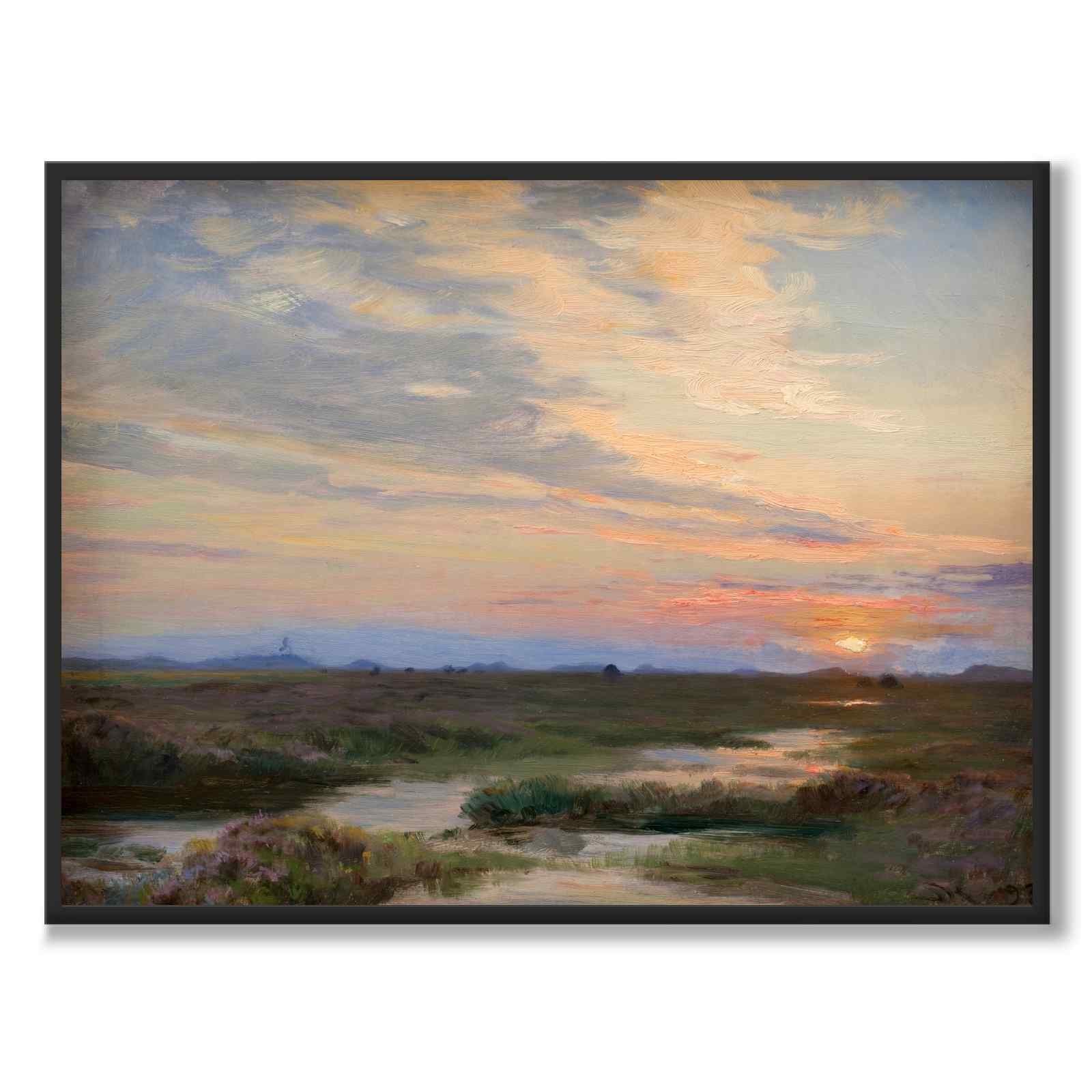 Aftenstemning fra Skagen af P.S. Krøyer som plakat – helbillede