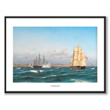 Lissabons Roads by Carl Dahl as a poster – white border & title