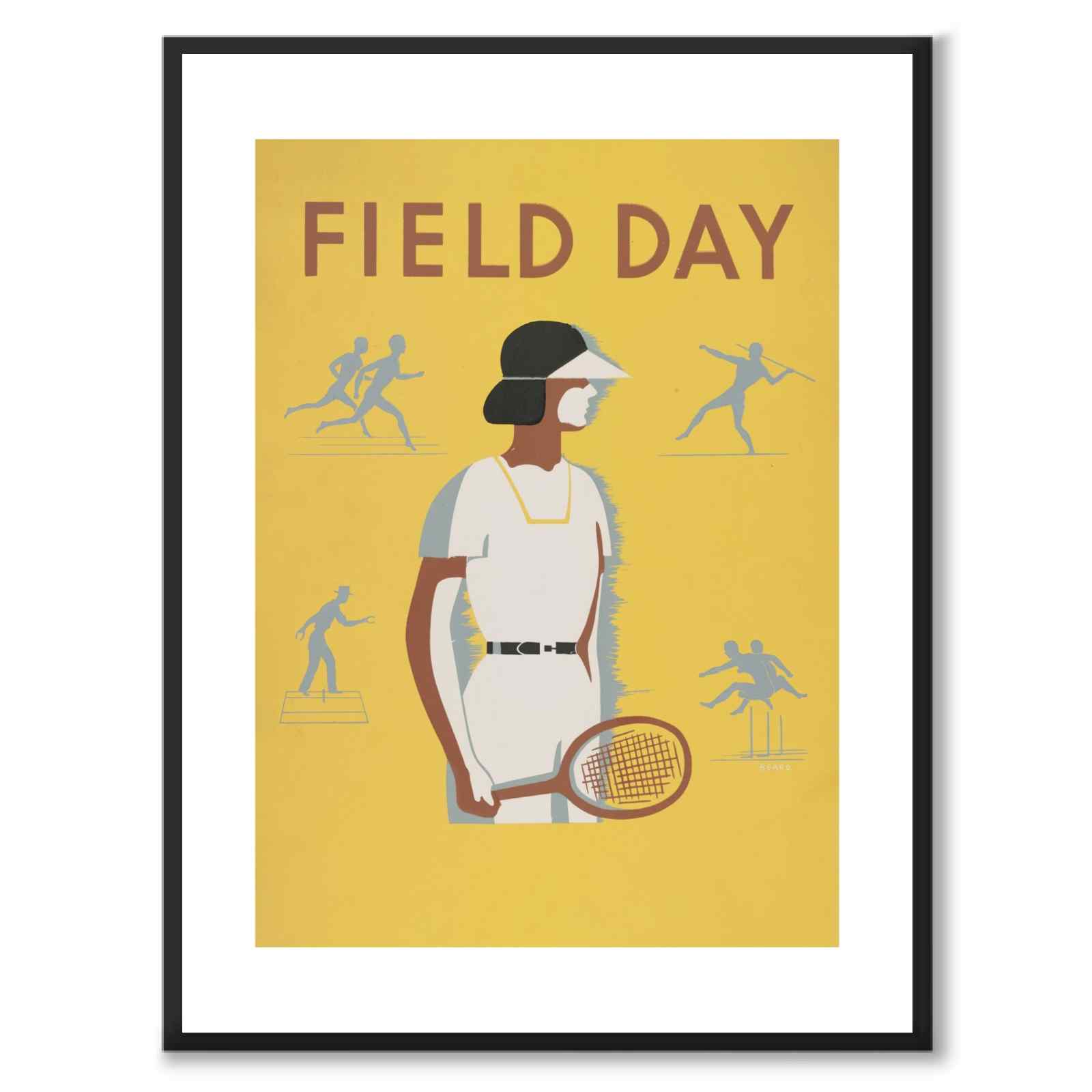 Field day – WPA recreation project, Dist. No. 2 af Beard som plakat – hvid kant
