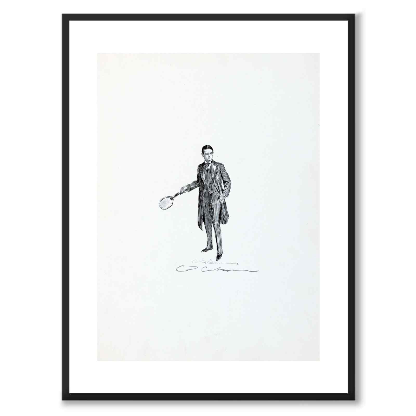 Play af Charles Dana Gibson som plakat – hvid kant