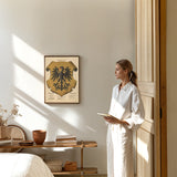 Värmland's provincial coat of arms as wall art in an inspiring interior setting