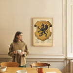 The Södermanland Coat of Arms as wall art in an inspiring interior setting