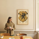 The Södermanland Coat of Arms as wall art in an inspiring interior setting