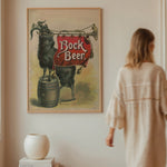 Bock Beer som väggkonst i inspirerande inredningsmiljö