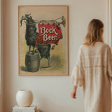 Bock Beer som väggkonst i inspirerande inredningsmiljö