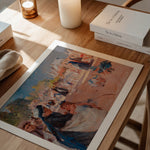 The Luxembourg Gardens by Albert Edelfelt as wall art in an inspiring interior setting