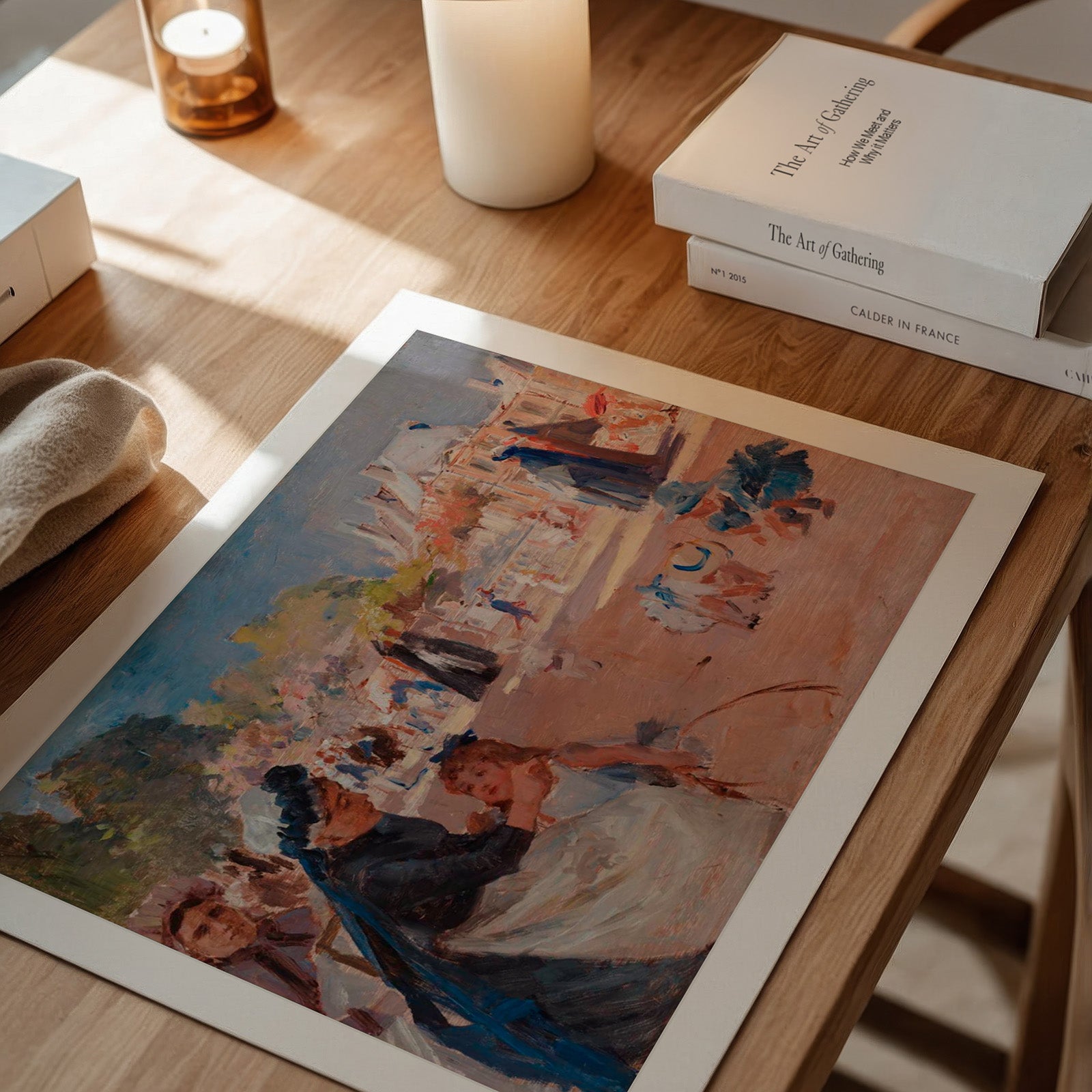 The Luxembourg Gardens by Albert Edelfelt as wall art in an inspiring interior setting