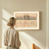 Bondeska Palatset 1787 as wall art in an inspiring interior setting