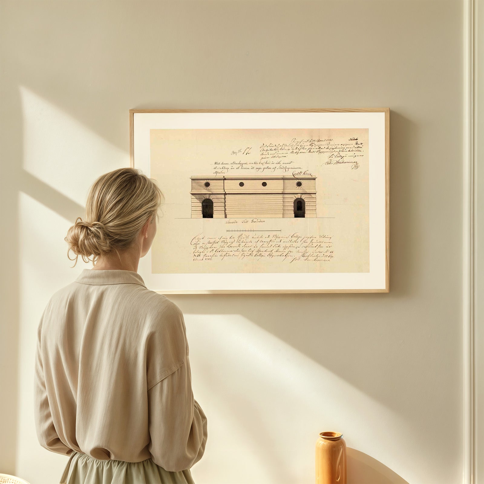 Tjärhovsgatan 1791 as wall art in an inspiring interior setting